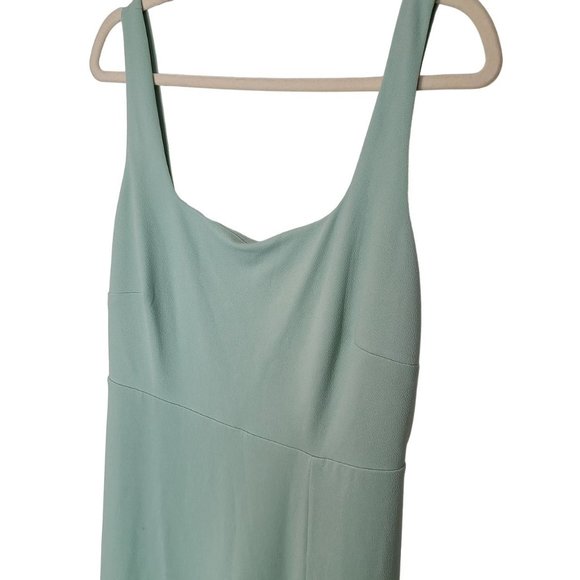 Birdy Grey Womens XL Sage Green Sleeveless Square Neck Alex Bridesmaid Dress - Picture 5 of 10